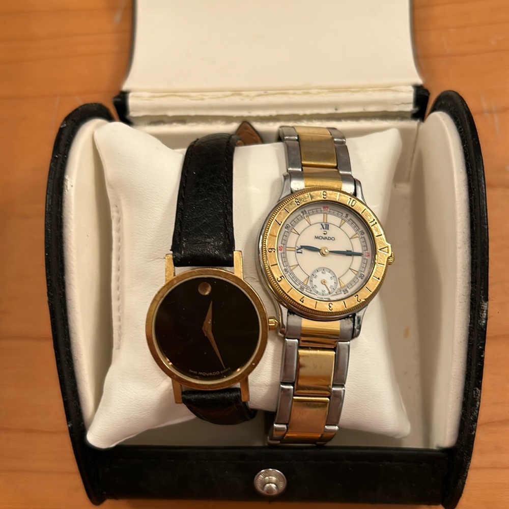 Vintage Movado watch pair